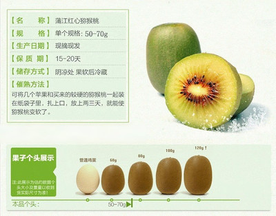 许昌红心猕猴桃 果肉鲜艳，皮薄肉厚鲜嫩多汁